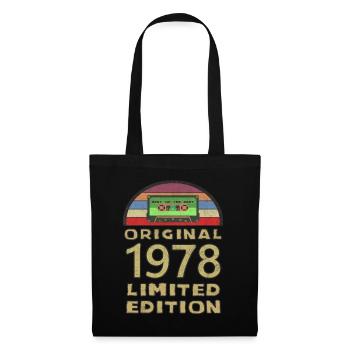 Anniversaire 1978 Vintage Cadeau d’anniversaire - Sac en tissu - noir - Devant