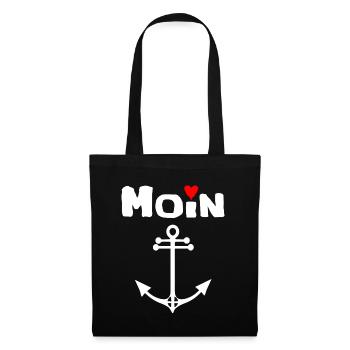 Côte Mer Accueil Ancre Moin Idées cadeaux Mer du Nord - Sac en tissu - noir - Devant