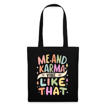 Me And Karma Vibe Like That Retro - Tote Bag - black - Front