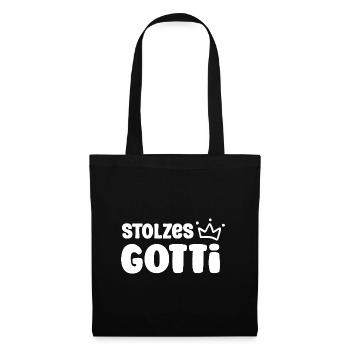 Stolzes Gotti Bestes Gotti der Welt beste Gotti - Stoffbeutel - Schwarz - Vorne