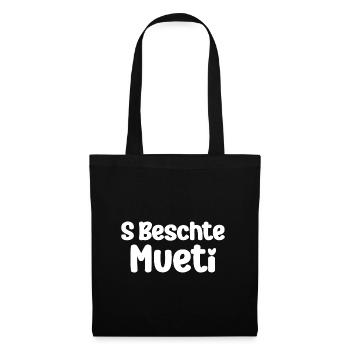 Beschte Mueti Beste Mami Schweiz beschts Mami - Stoffbeutel - Schwarz - Vorne