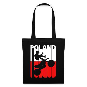 Vintage Retro Polish Flag. Poland.Sports.Motocross - Tote Bag - black - Front