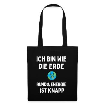 Energie ist knapp - Stoffbeutel - Schwarz - Vorne