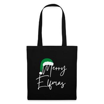 Merry Elfmas - Stoffbeutel - Schwarz - Vorne