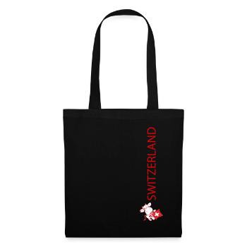 swiss - switzerland -vache - Stoffbeutel - Schwarz - Vorne