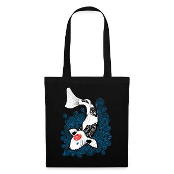 Carpe Koi design - Sac en tissu - noir - Devant