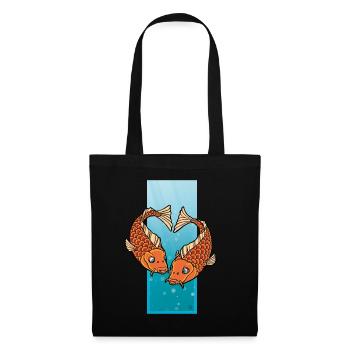 The Pisces-heart - Stoffbeutel - Schwarz - Vorne