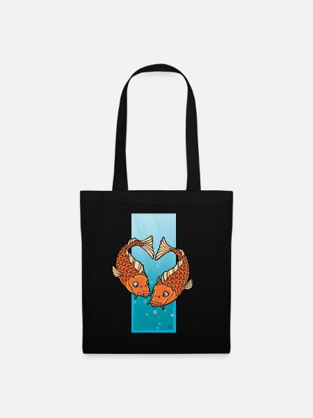 The Pisces-heart - Stoffbeutel - Schwarz