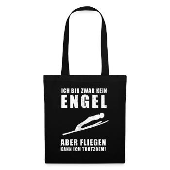 Skispringen | Skispringer | Skisprung | Skifliegen - Stoffbeutel - Schwarz - Vorne