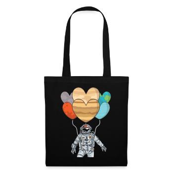 Astronaut with balloon - solar system planet - Tote Bag - black - Front