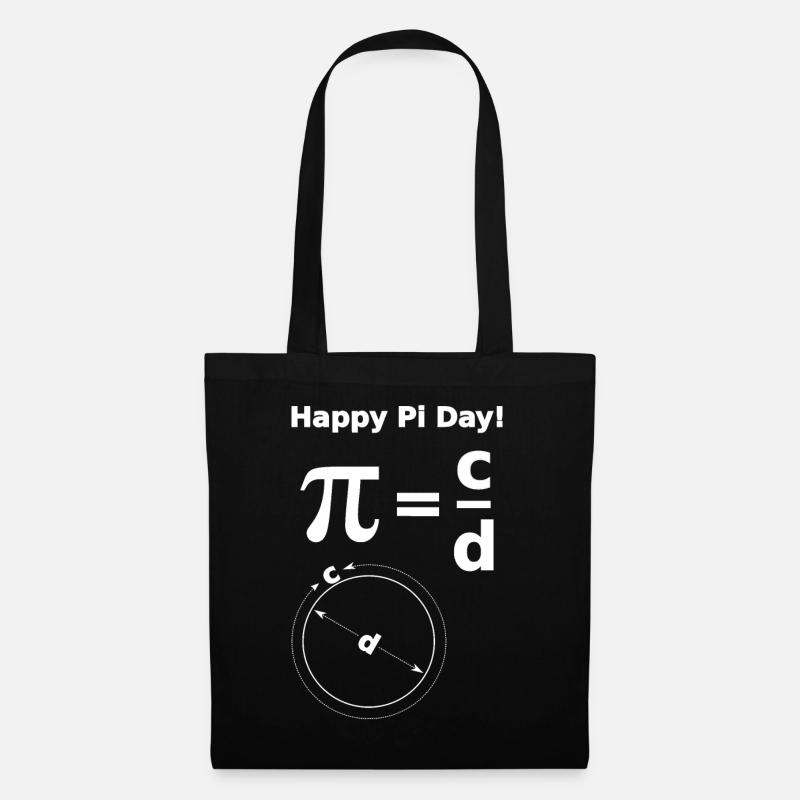 Mathe Pi - Sac en tissu - noir