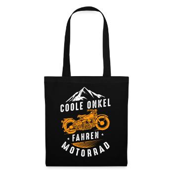 Coole Onkel fahren Motorrad - Stoffbeutel - Schwarz - Vorne