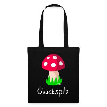 Glückspilz - Stoffbeutel - Schwarz - Vorne