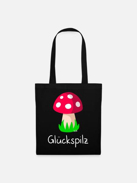 Glückspilz - Stoffbeutel - Schwarz