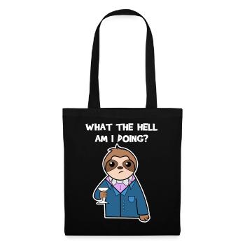 Animal Sloth Relax Jungle Dweller Statement - Tote Bag - black - Front