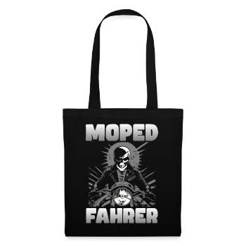 Moped Fahrer - Stoffbeutel - Schwarz - Vorne