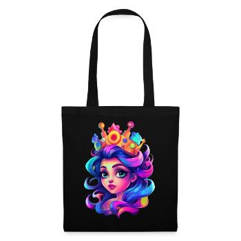Princesse aux yeux brillants - Sac en tissu - noir - Devant