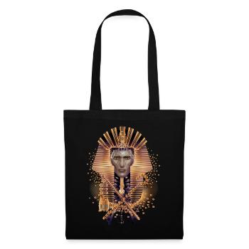 artful portrait of Egyptian king with mask - Tote Bag - black - Front