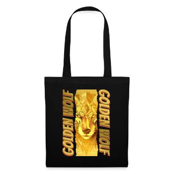 Wolf Wolf’s Head Gold Nature Wilderness Adventure Art - Sac en tissu - noir - Devant