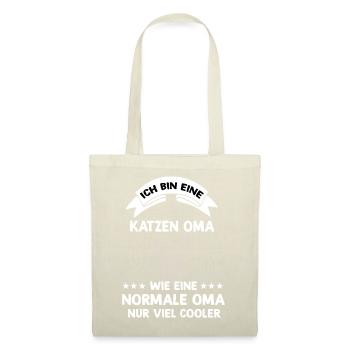 Katzen Oma Design - Stoffbeutel - Natur - Vorne