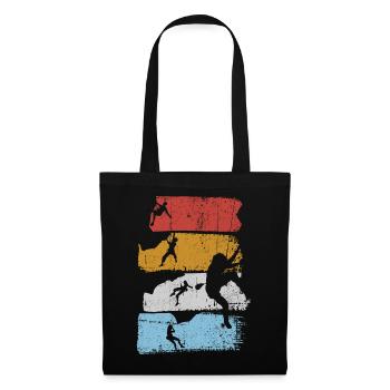 Surf Stripes Silhouette - Stoffbeutel - Schwarz - Vorne