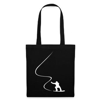 Snowboarder, Curve, Downhill, Freerider, Winter - Tote Bag - black - Front