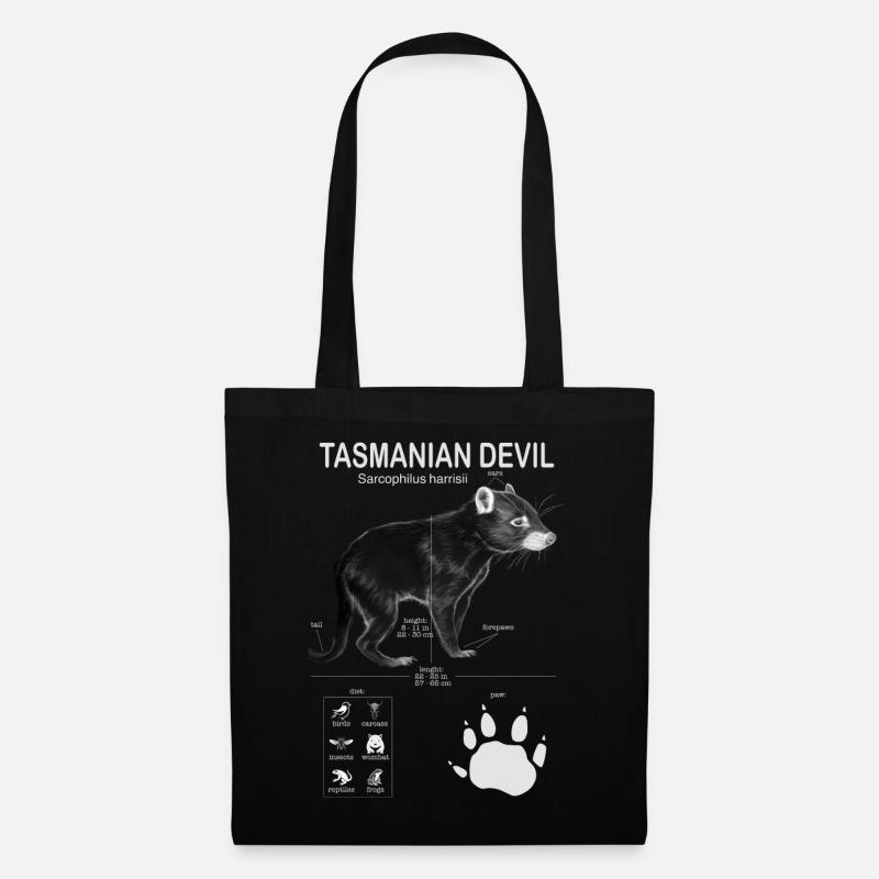 Tasmanian Devil - Stoffbeutel - Schwarz