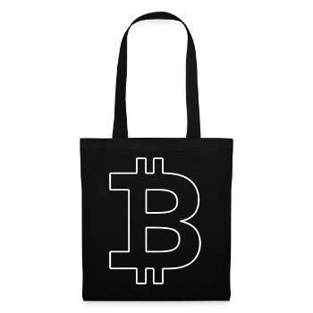 Bitcoin Silhouette Pocket Size Currency - Tote Bag - black - Front