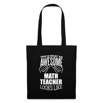 mathématiques - Sac en tissu - noir - Devant