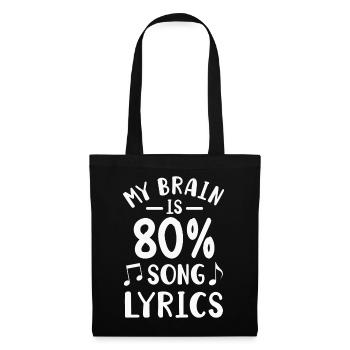 Chanteur Musicien Chant - Sac en tissu - noir - Devant