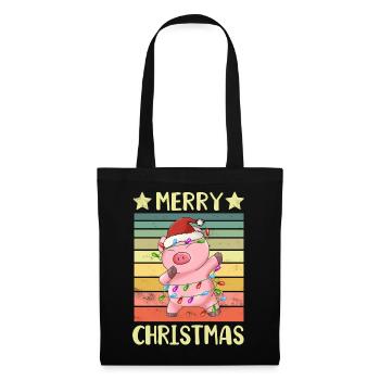 Merry Christmas Pig - Tote Bag - black - Front