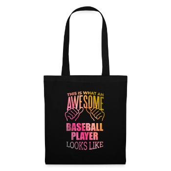 Baseball - Tote Bag - black - Front