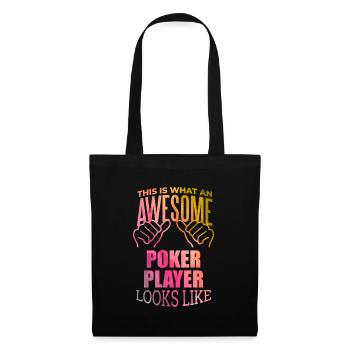 poker - Sac en tissu - noir - Devant