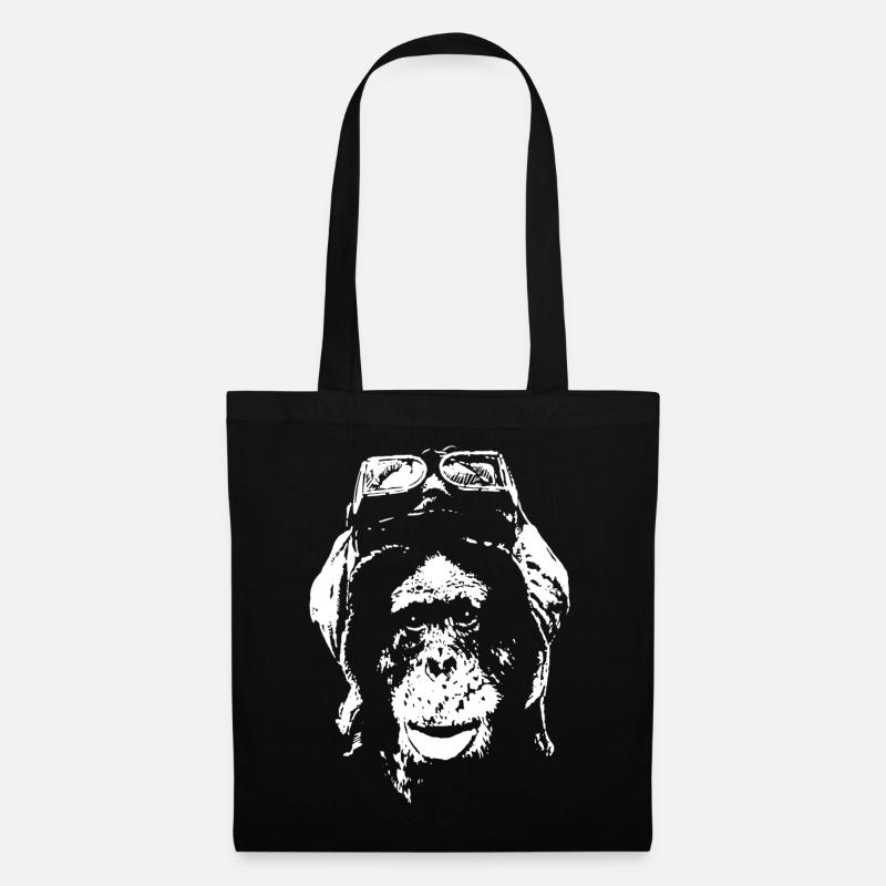 Singe - Sac en tissu - noir