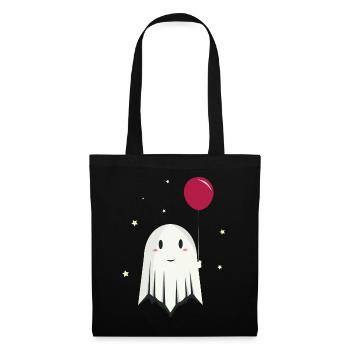 Joyeux fantôme d’Halloween avec ballon - Sac en tissu - noir - Devant