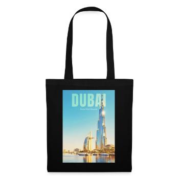 Dubai Skyline – Wüstenmetropole - Stoffbeutel - Schwarz - Vorne