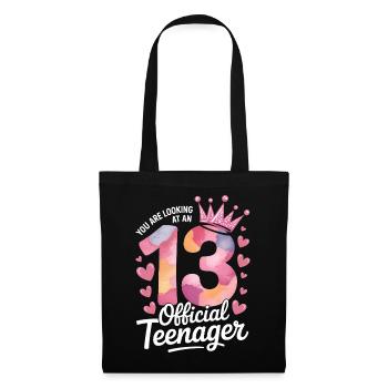 13th birthday teenager gift - Tote Bag - black - Front