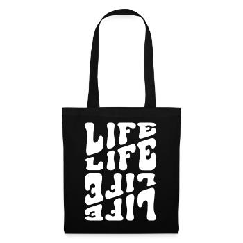 Life like Letters Psychedelic - Stoffbeutel - Schwarz - Vorne