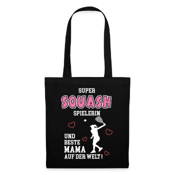 Squash Beste Mama Mutter Muttertag Geburtstag - Stoffbeutel - Schwarz - Vorne