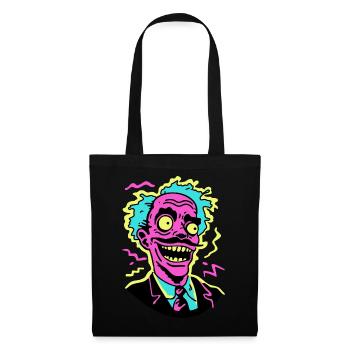 Néon hurlant Pop Art Portrait - Sac en tissu - noir - Devant