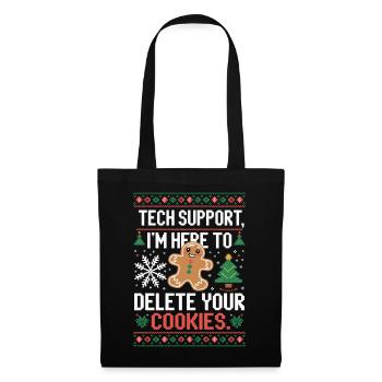 Dicton de cookie du support technique - Sac en tissu - noir - Devant