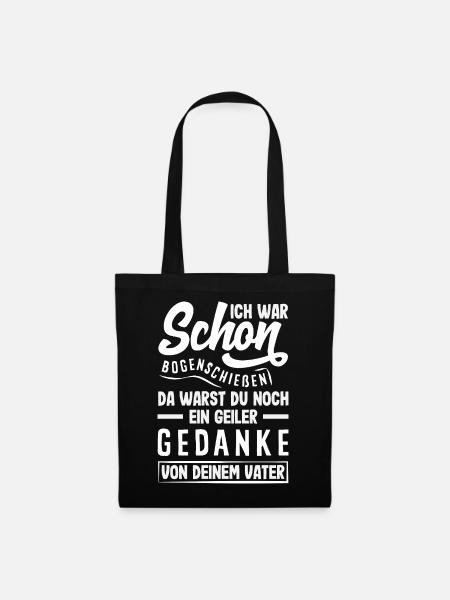 Bogenschießen Bogenschütze Geschenk - Stoffbeutel - Schwarz