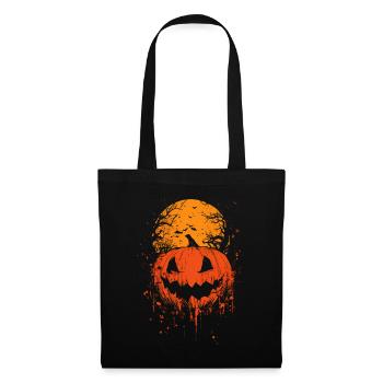 Halloween Pumpkin & Blood Moon – Scary Design - Tote Bag - black - Front