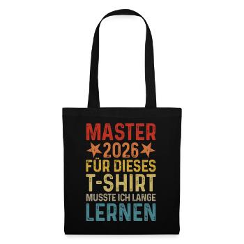 Master 2026 Graduation T-Shirt - Tote Bag - black - Front