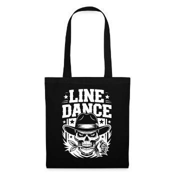 Line Dance Skeleton with Rose - Tote Bag - black - Front