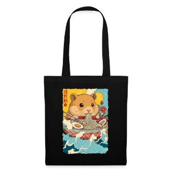 Hamster Ramen Noodles Japanese Art Anime - Tote Bag - black - Front