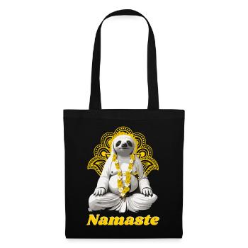 yoga panda namaste meditation om yogi buddha LOL - Tote Bag - black - Front