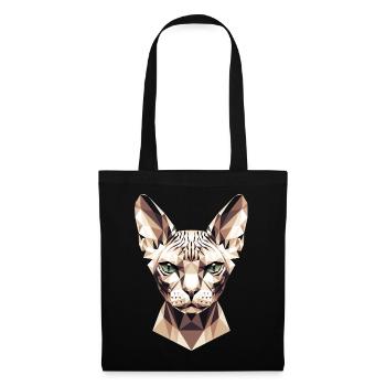 Sphynx Chat Sphynx Chat Chat Canadien Sphinx mignon - Sac en tissu - noir - Devant