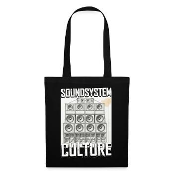 Soundsystem Culture Skizze - Stoffbeutel - Schwarz - Vorne