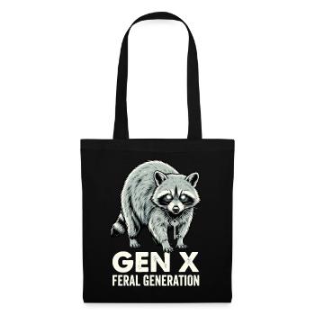 Vintage Raccoon Gen X Feral Generation - Tote Bag - black - Front